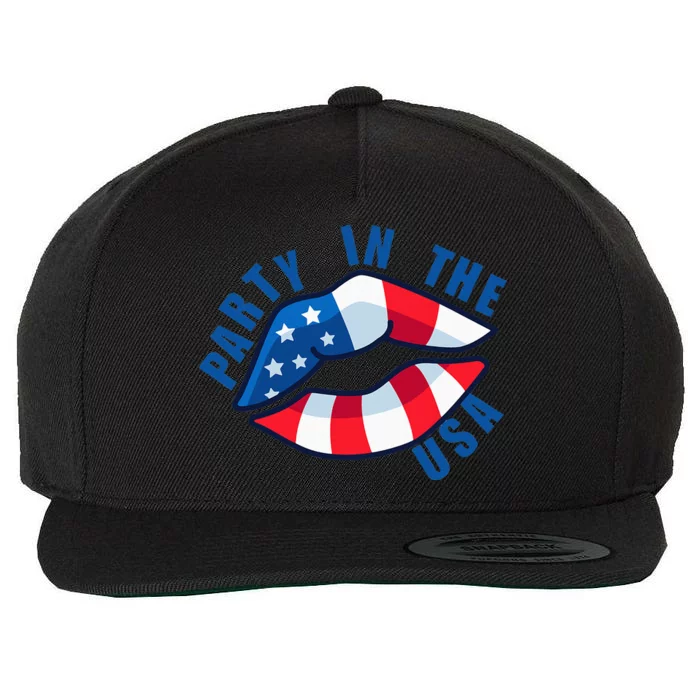 USA Graphic Tee Party in the USA Wool Snapback Cap