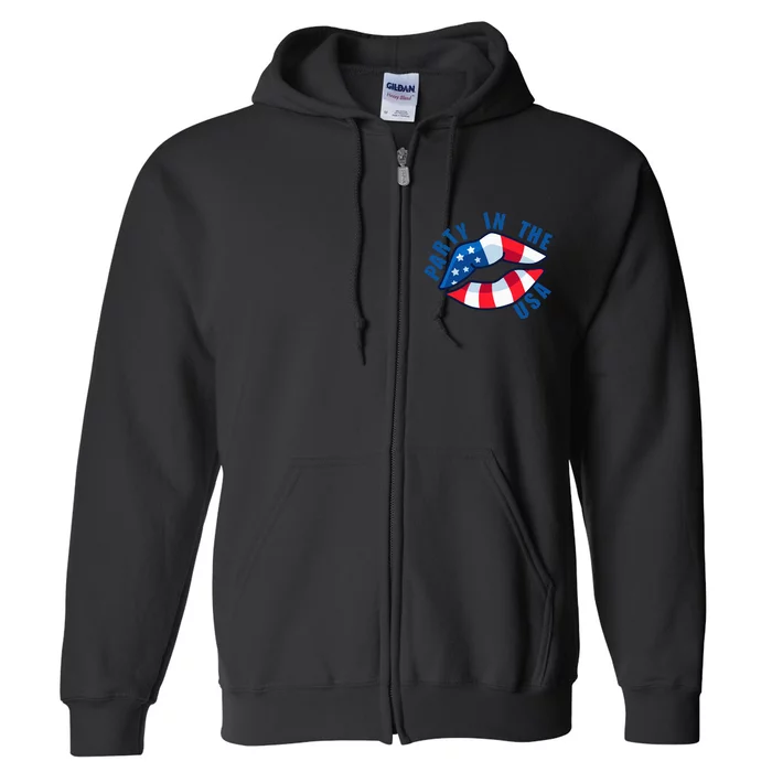 USA Graphic Tee Party in the USA Full Zip Hoodie