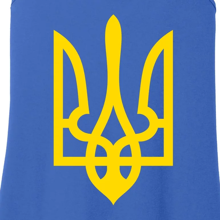 Ukraine Golden Trident Stand With Ukraine Pride Ladies Essential Tank