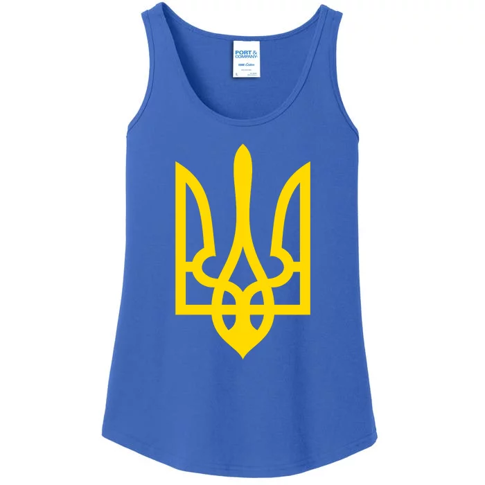 Ukraine Golden Trident Stand With Ukraine Pride Ladies Essential Tank