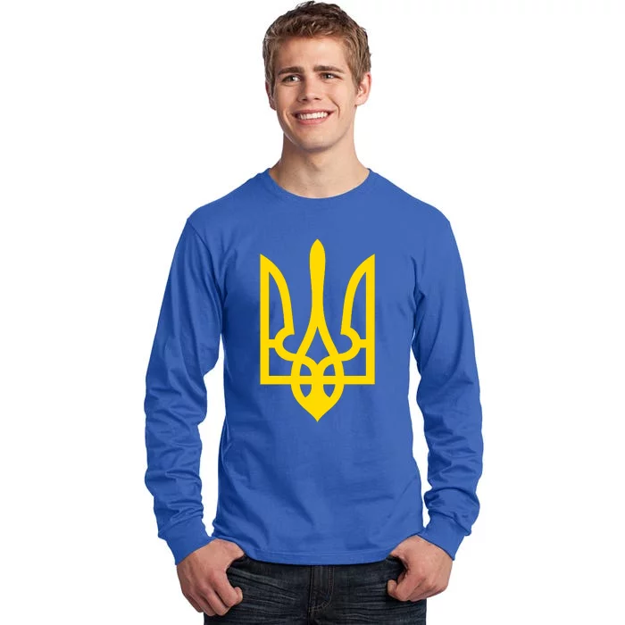 Ukraine Golden Trident Stand With Ukraine Pride Tall Long Sleeve T-Shirt