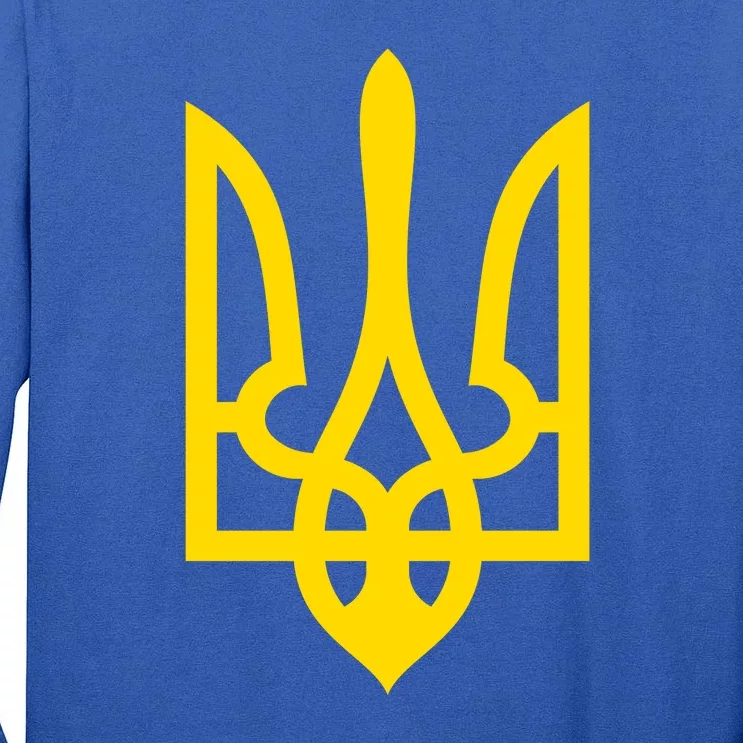 Ukraine Golden Trident Stand With Ukraine Pride Tall Long Sleeve T-Shirt