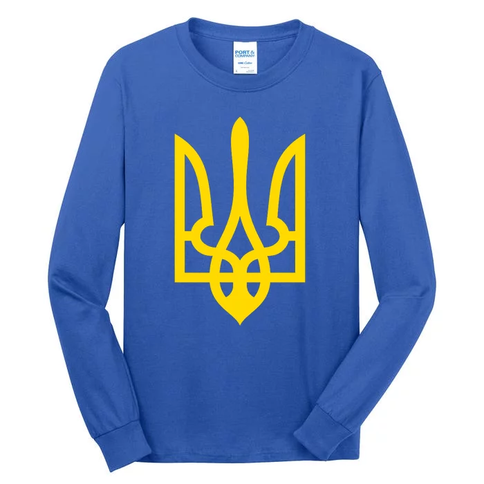 Ukraine Golden Trident Stand With Ukraine Pride Tall Long Sleeve T-Shirt