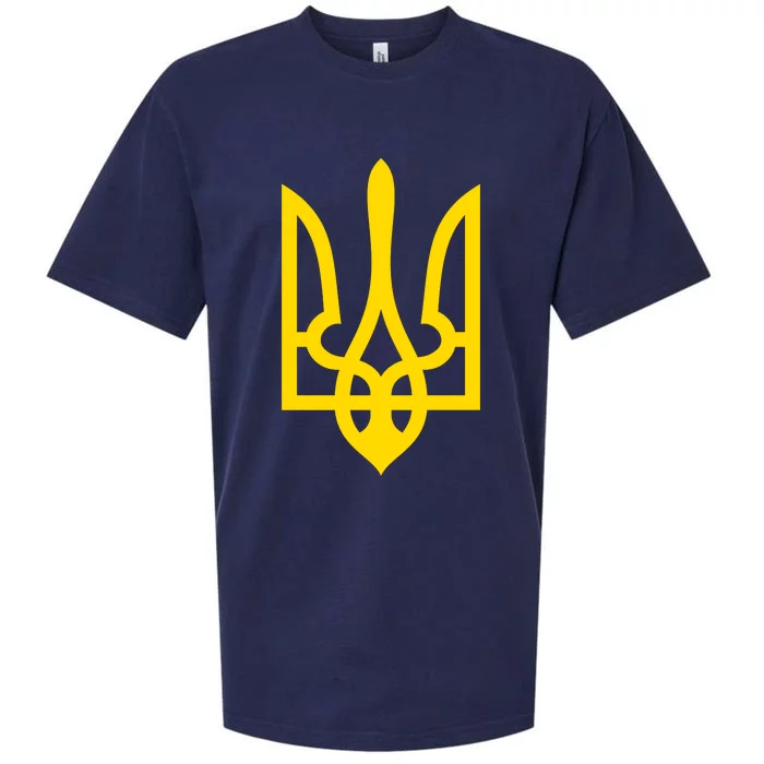 Ukraine Golden Trident Stand With Ukraine Pride Sueded Cloud Jersey T-Shirt