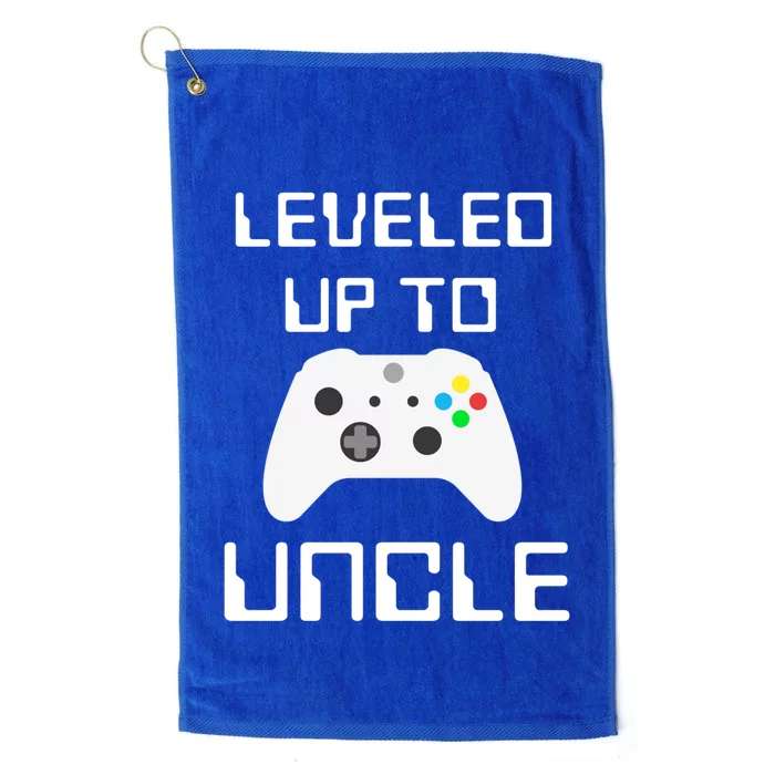 Uncle Gamer Uncle Level Unlocked I Leveled Up To Uncle Funny Gift Platinum Collection Golf Towel