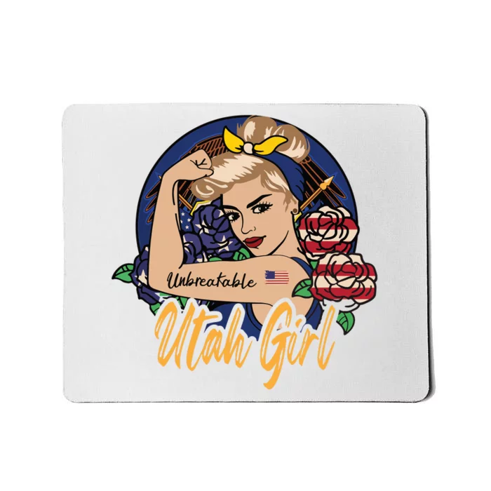 Utah Girl Utah Proud State Flag For Woman Mousepad