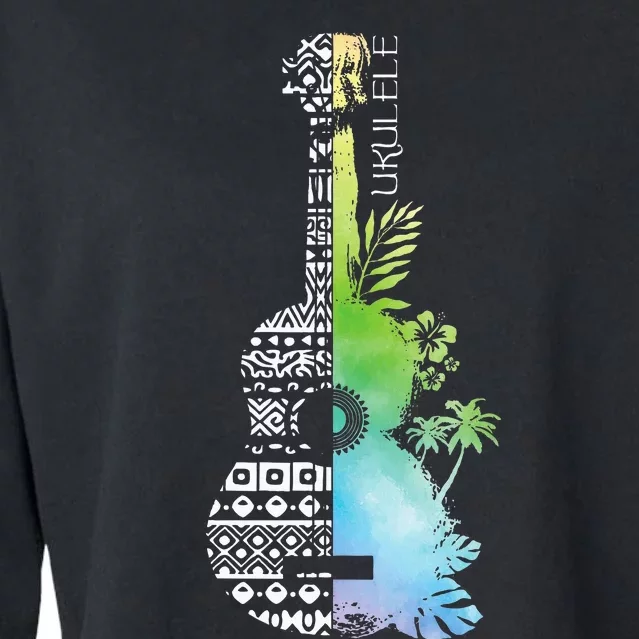 Ukulele Guitar Ukulelist Guitarist Musical Instrument Cropped Pullover Crew