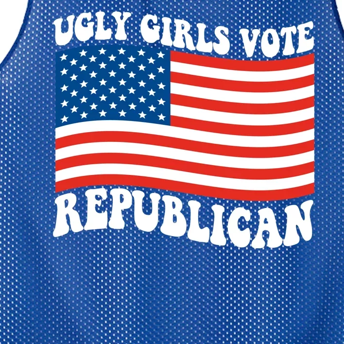 Ugly Girls Vote Republican Usa Flag Mesh Reversible Basketball Jersey Tank