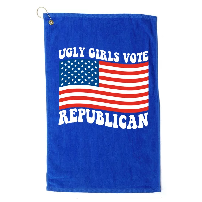 Ugly Girls Vote Republican Usa Flag Platinum Collection Golf Towel