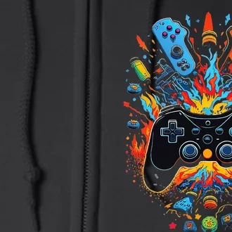 Ultimate Gaming Vibes Level Up Your Style Full Zip Hoodie