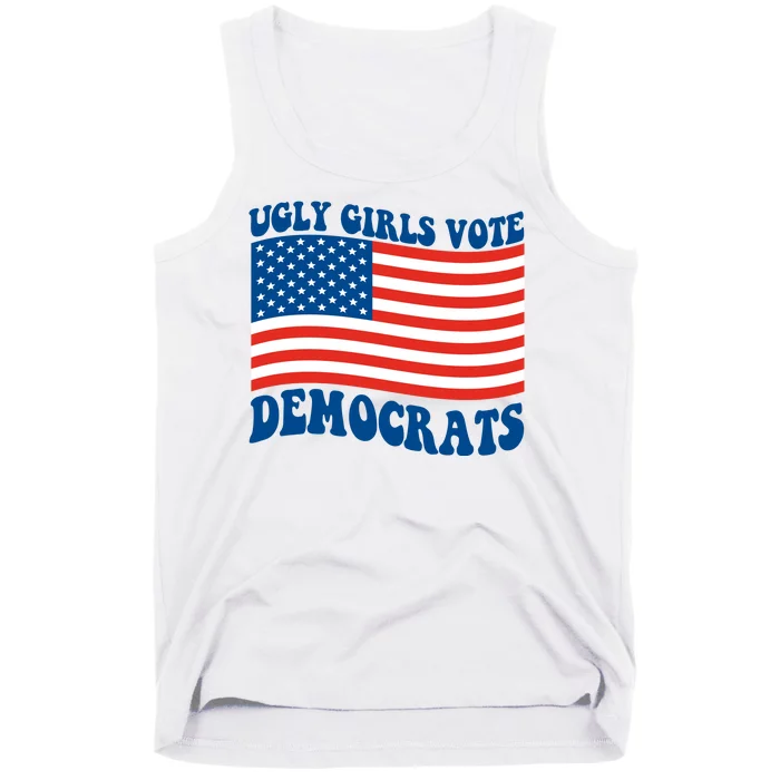 Ugly Girls Vote Democrats Usa Flag Tank Top