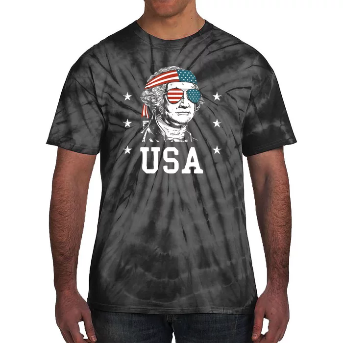 USA Gift Women Men Kids Patriotic American Flag July 4th Tie-Dye T-Shirt