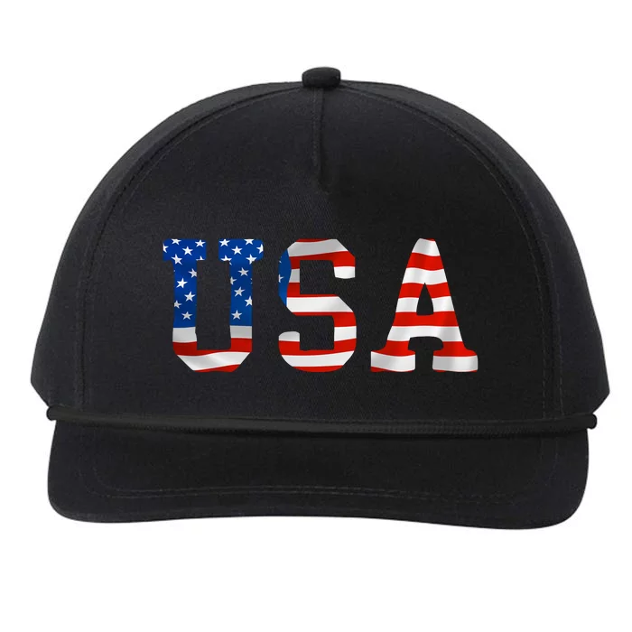 USA Gift Women Men Kids Patriotic American Flag July 4th Snapback Five-Panel Rope Hat