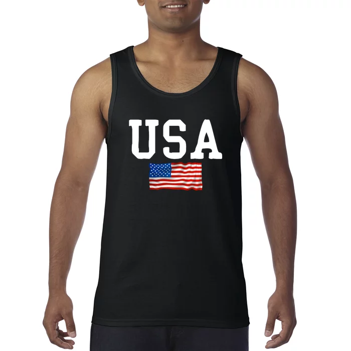 USA Gift Women Men Kids Patriotic American Flag July 4th Tank Top