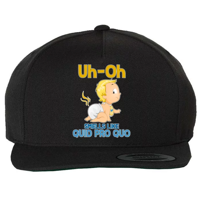 Uh-Oh Smells Like Quid Pro Quo Wool Snapback Cap