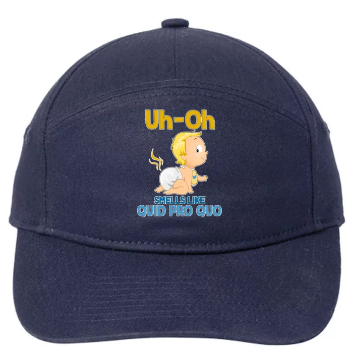 Uh-Oh Smells Like Quid Pro Quo 7-Panel Snapback Hat