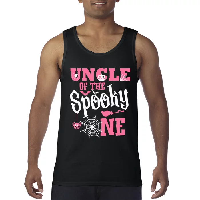 Uncle Halloween 1st Birthday Matching Family Spooky One Tank Top