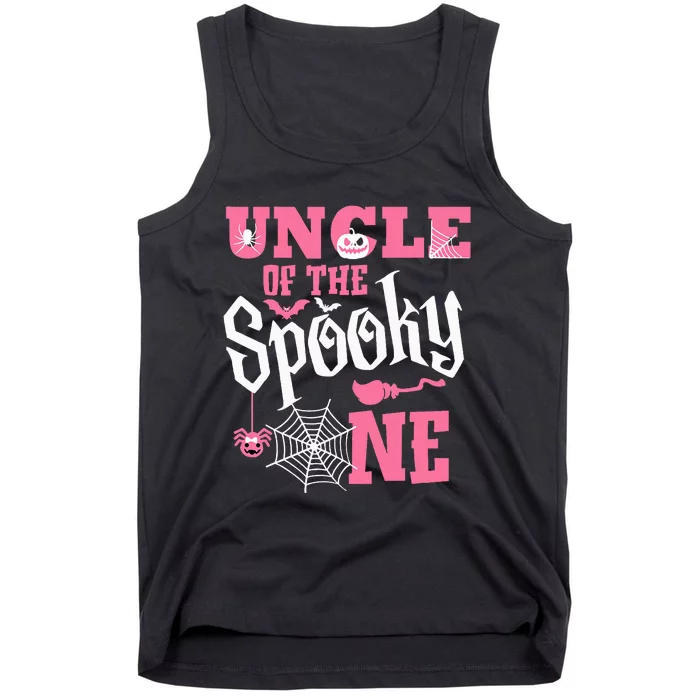 Uncle Halloween 1st Birthday Matching Family Spooky One Tank Top