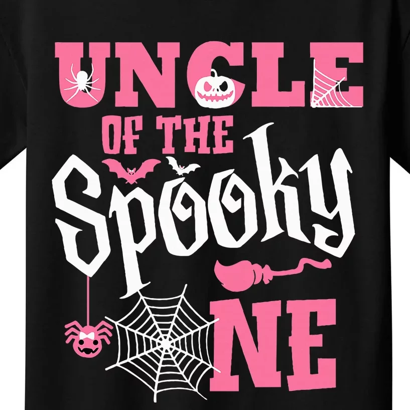 Uncle Halloween 1st Birthday Matching Family Spooky One Kids T-Shirt