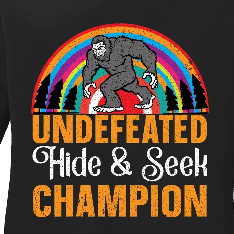 Undefeated Hide And Seek Champion Ladies Long Sleeve Shirt