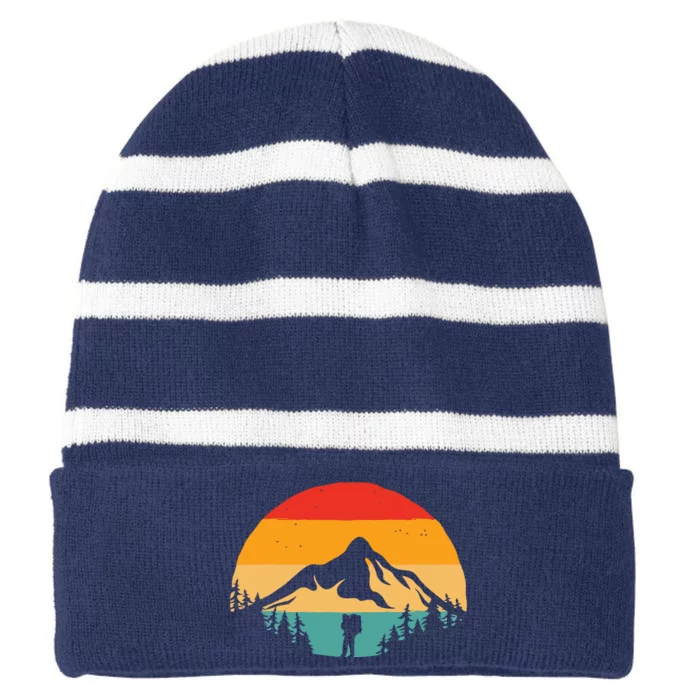 Unplug. Hiking Apparel Hiker Hiking Striped Beanie with Solid Band