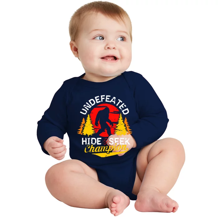 Undefeated Hide And Seek Champion Baby Long Sleeve Bodysuit