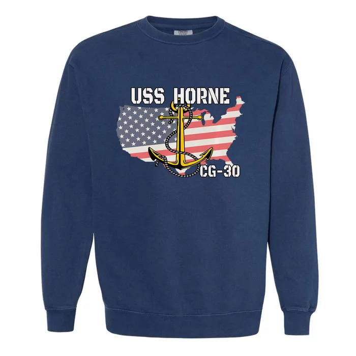 USS Horne CG30 Cruiser Veterans Day Son Father Grandpa Dad Garment-Dyed Sweatshirt