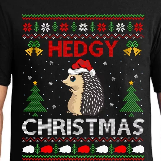 Ugly Hedgehog Christmas Hedgy Christmas Hedgehog Gift Pajama Set