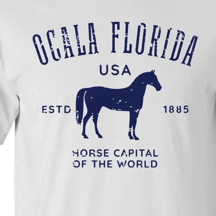 USA Horse Capital Distressed Equestrian Design Tall T-Shirt