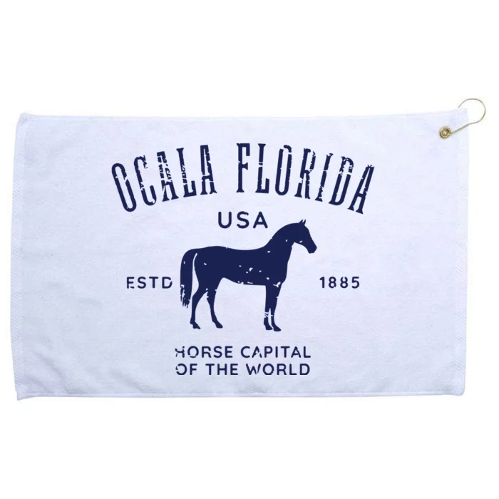 USA Horse Capital Distressed Equestrian Design Grommeted Golf Towel