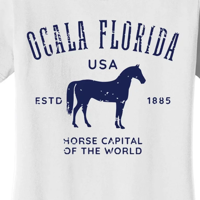 USA Horse Capital Distressed Equestrian Design Women's T-Shirt