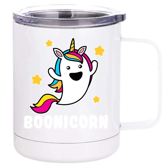 Unicorn Halloween Costume Boonicorn Unicorn Ghost Gift Front & Back 12oz Stainless Steel Tumbler Cup