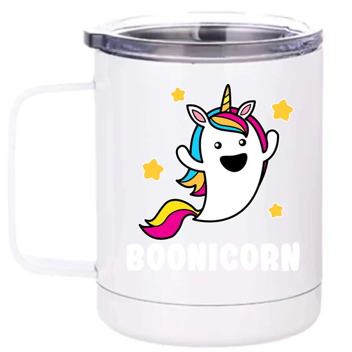 Unicorn Halloween Costume Boonicorn Unicorn Ghost Gift Front & Back 12oz Stainless Steel Tumbler Cup