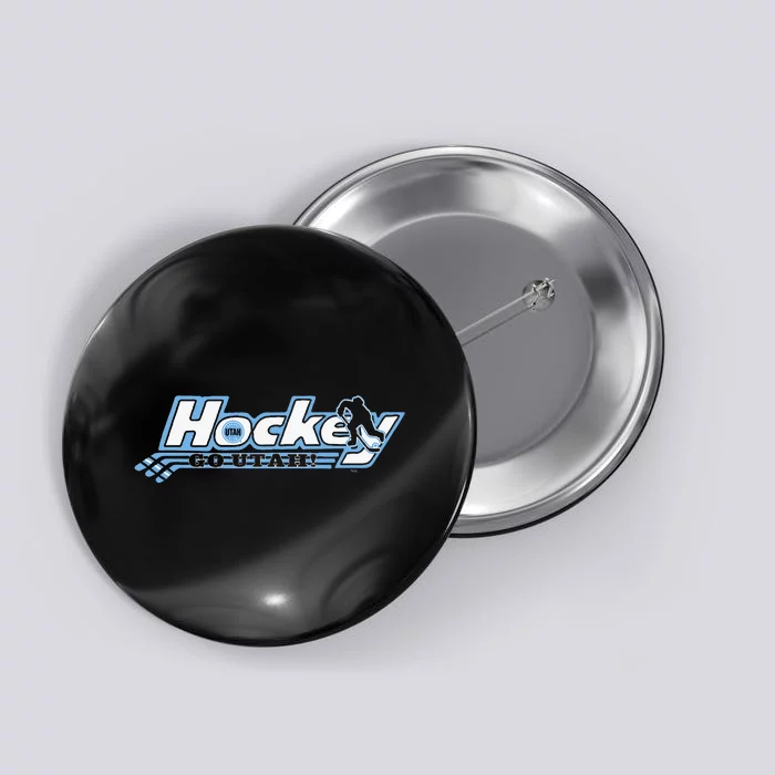 U.T.A.H. Ho.C..K.E.Y Club Hockey Black Button