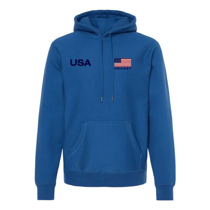 Usa Hockey Flag Gift Premium Hoodie