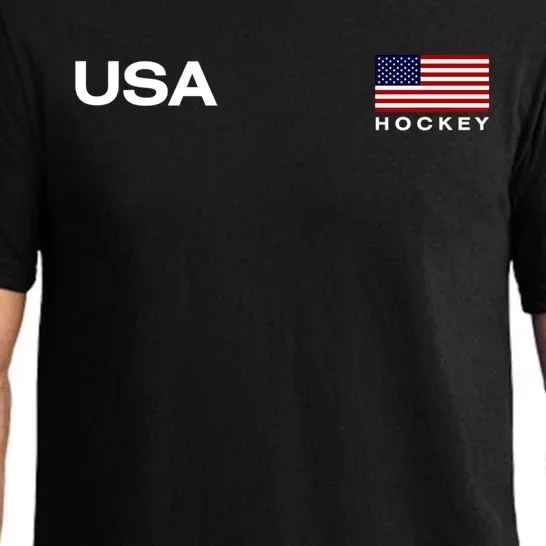 Usa Hockey Flag Gift Pajama Set