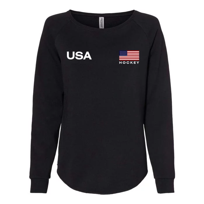 Usa Hockey Flag Gift Womens California Wash Sweatshirt