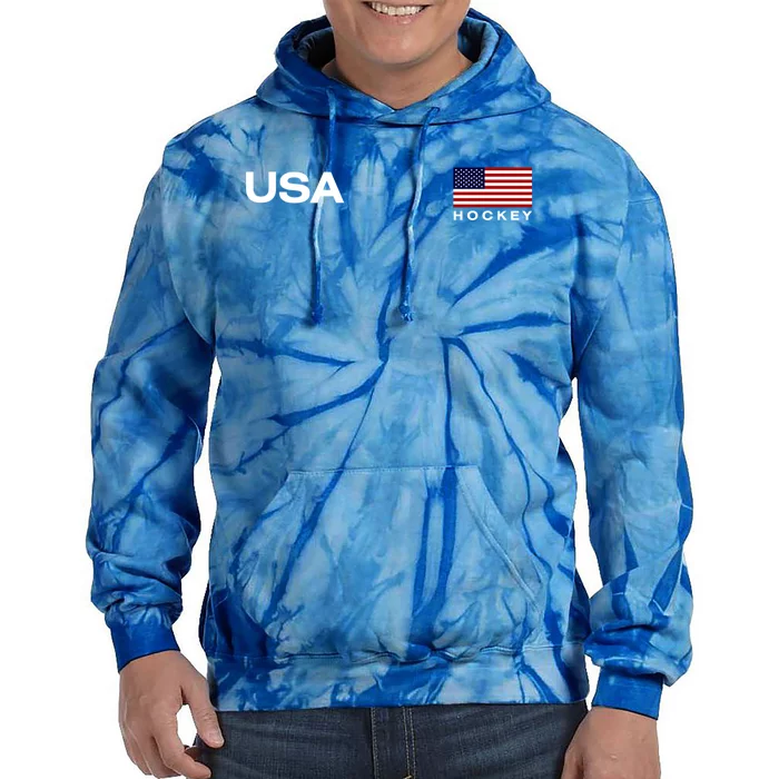 Usa Hockey Flag Gift Tie Dye Hoodie