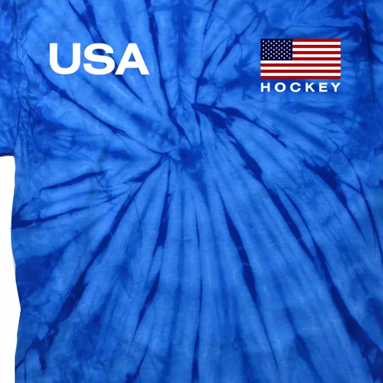 Usa Hockey Flag Gift Tie-Dye T-Shirt