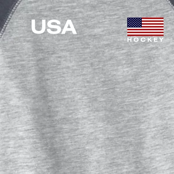 Usa Hockey Flag Gift Toddler Fine Jersey T-Shirt