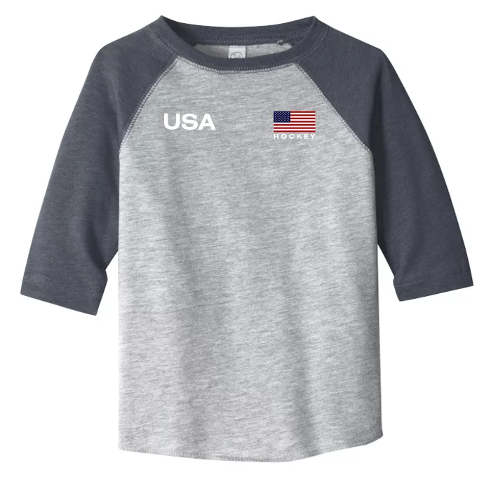 Usa Hockey Flag Gift Toddler Fine Jersey T-Shirt