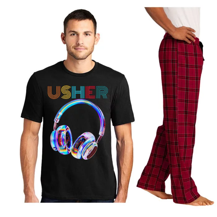 U.S.H.E.R Hiphop Fan Music Headphone Vintage Design Pajama Set