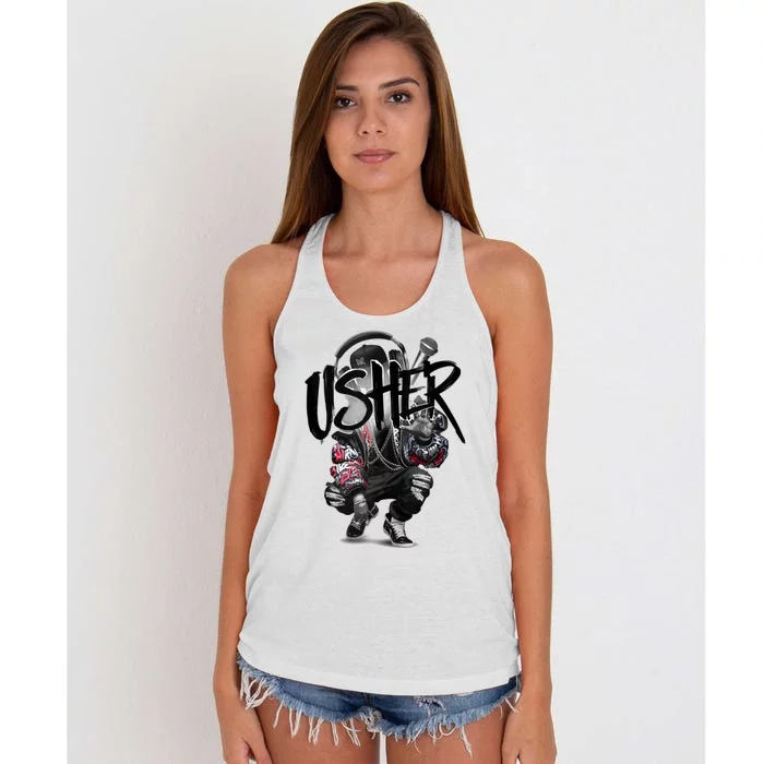 Usher Hiphop Fan Real Music Women's Knotted Racerback Tank