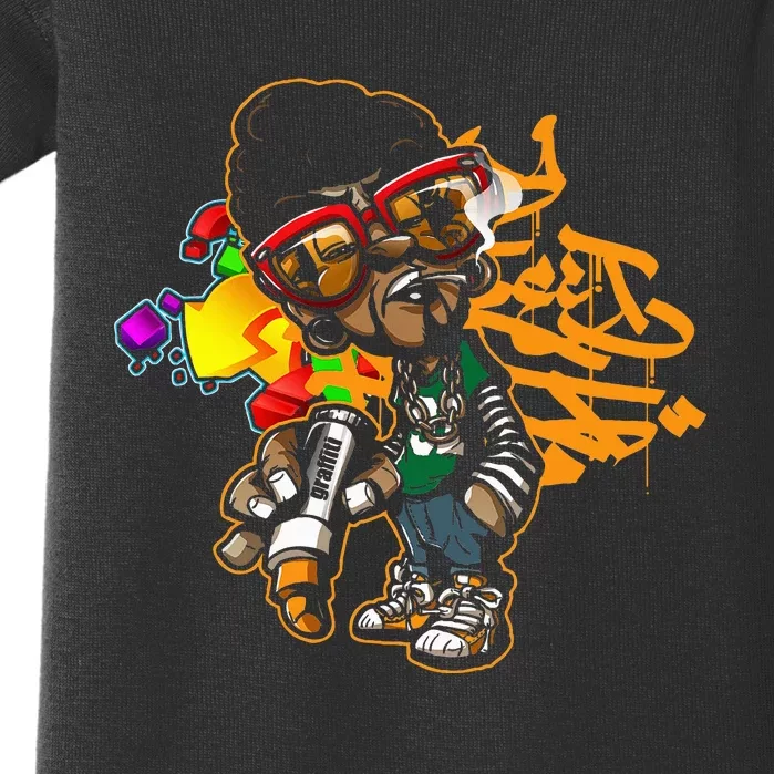 Urban Hip Hop Graffiti Art Graphic Baby Bodysuit