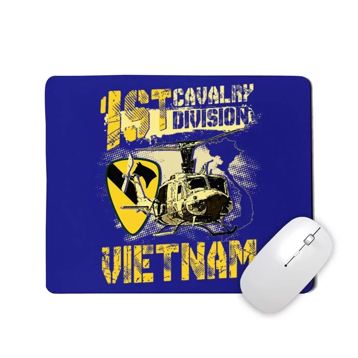 Uh1 Huey Helicopter 1st Cavalry Division Vietnam Veteran Mousepad