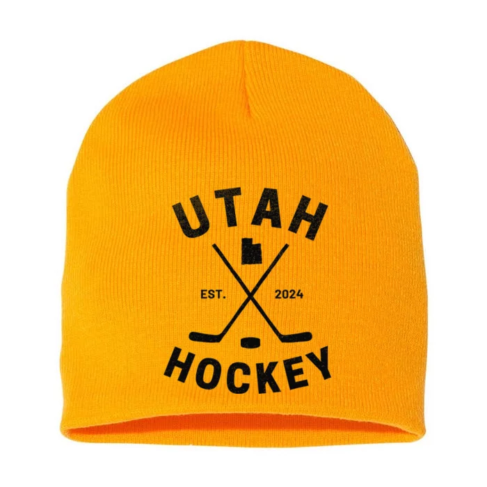 Utah Hockey Hockey In Utah Short Acrylic Beanie