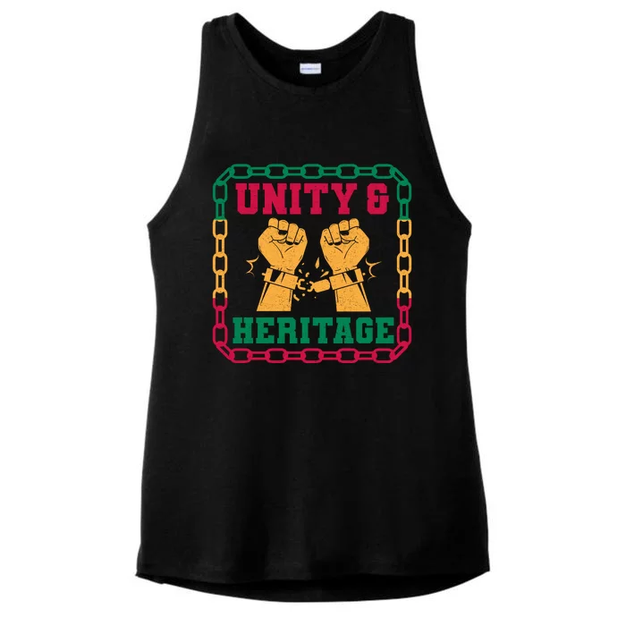 Unity & Heritage Juneteenth Graphic Ladies Tri-Blend Wicking Tank