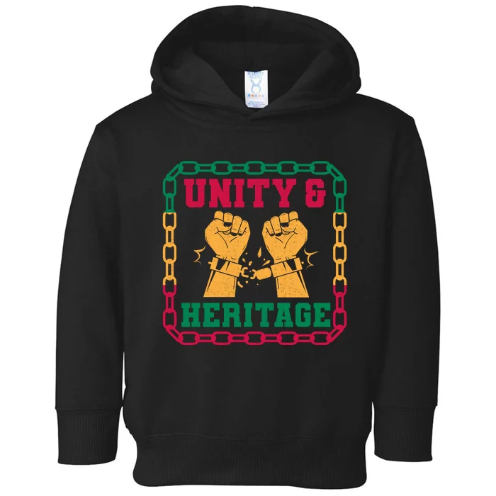 Unity & Heritage Juneteenth Graphic Toddler Hoodie