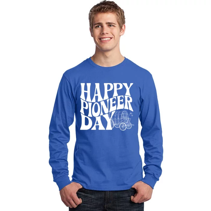 Utah Happy Pioneer Day Groovy Gift Tall Long Sleeve T-Shirt