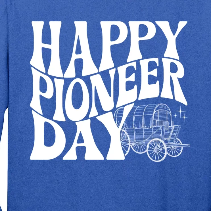 Utah Happy Pioneer Day Groovy Gift Tall Long Sleeve T-Shirt